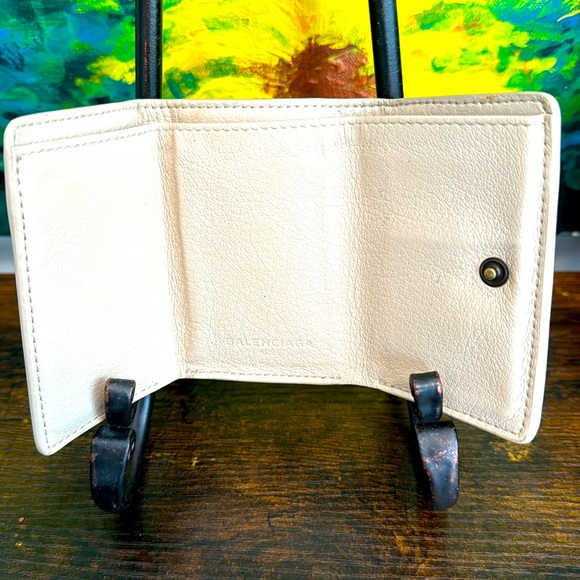 Vintage Balenciaga White Leather Envelope Card Holder Wallet - Picture 4 of 7